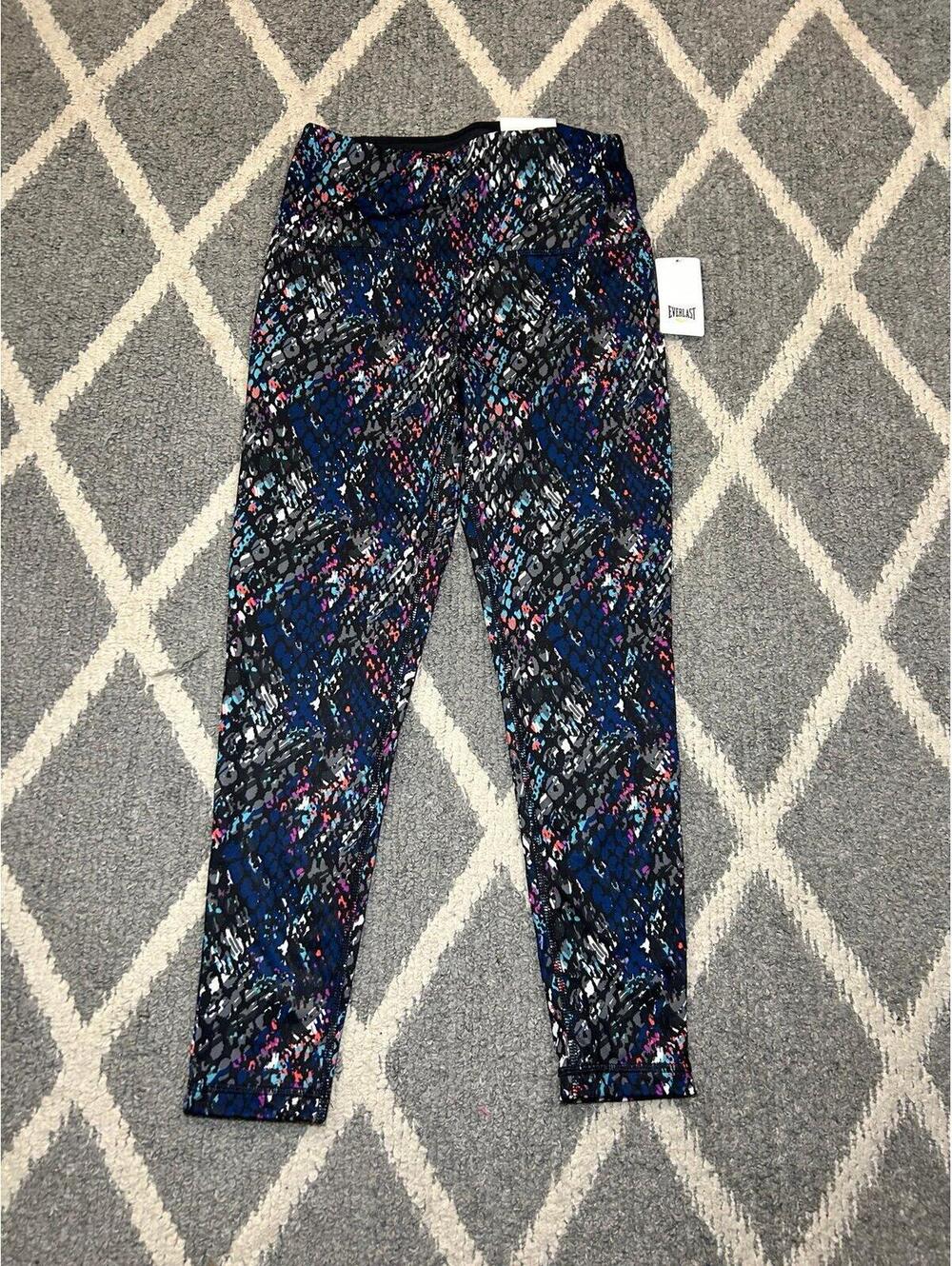 Everlast Missy Girls Junior’s Size M Graphic Multicolor Activewear Leggings